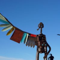 Serie Arcángeles, 1.20 m alto, 1 m ancho, 35 cm profundidad. 2018.